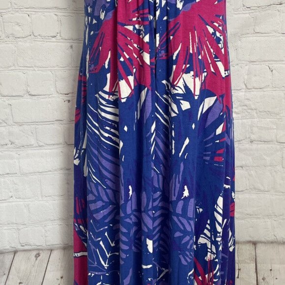 per una Dresses & Skirts - Per una women size 12 blue art print sleeveless belted pullover maxi dress